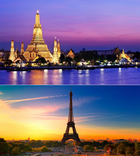 Top 10 des différences entre la France et la Thaïlande