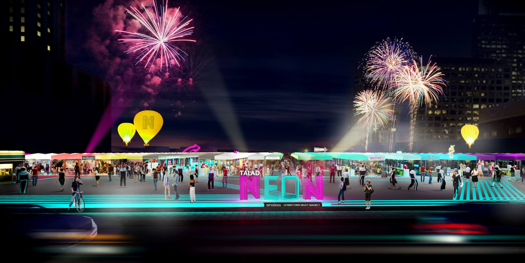[BANGKOK] Nouveau Marché de Nuit, le Talad Neon Downtown Night Market