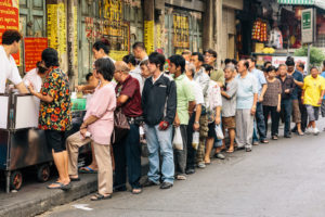 Queue de clients- Chinatown 