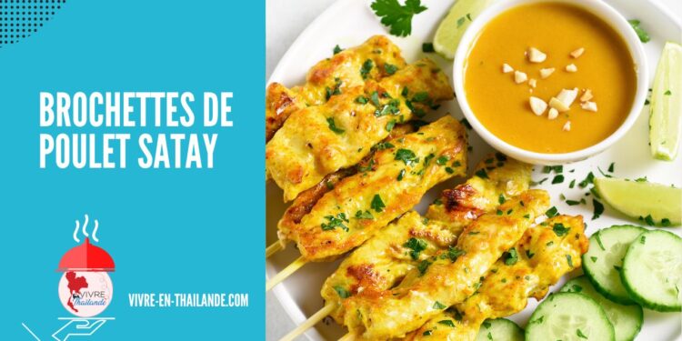 Brochettes de Poulet Satay, la Meilleure Recette