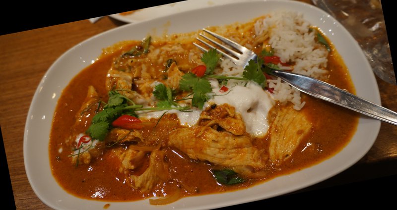 panang curry au poulet préparé