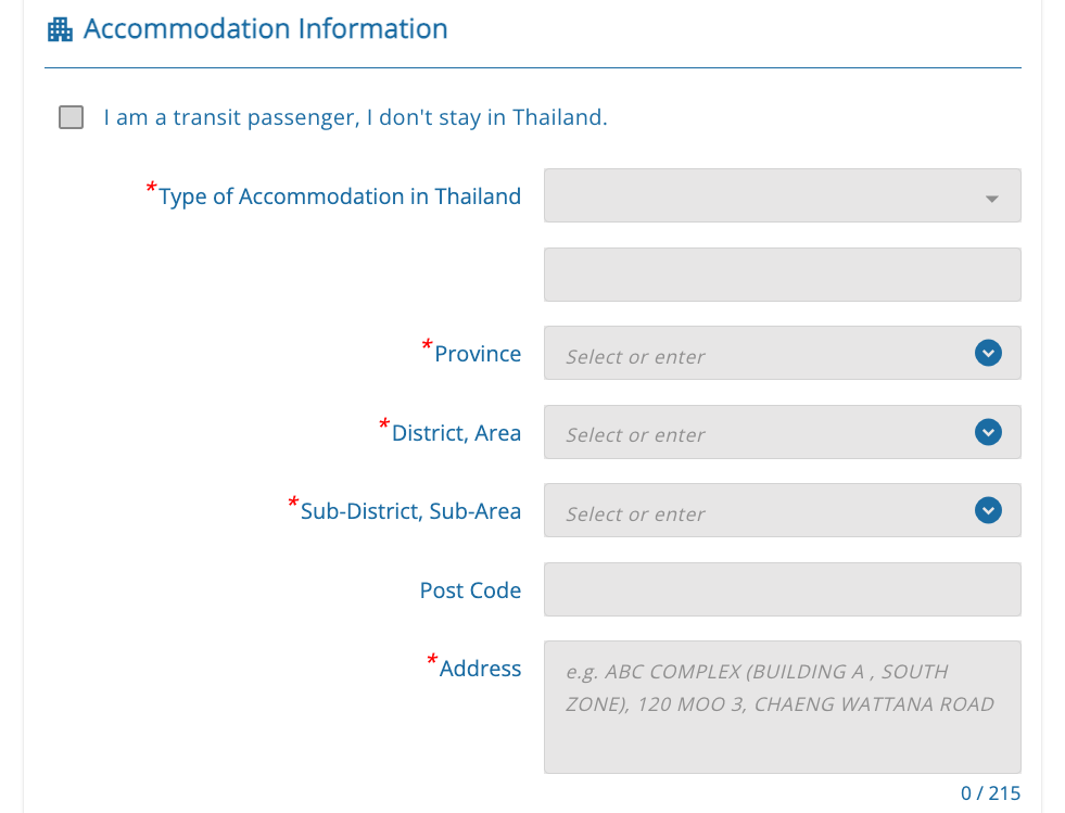 Détails voyage TDAC - numéro de vol et pays d'embarquement