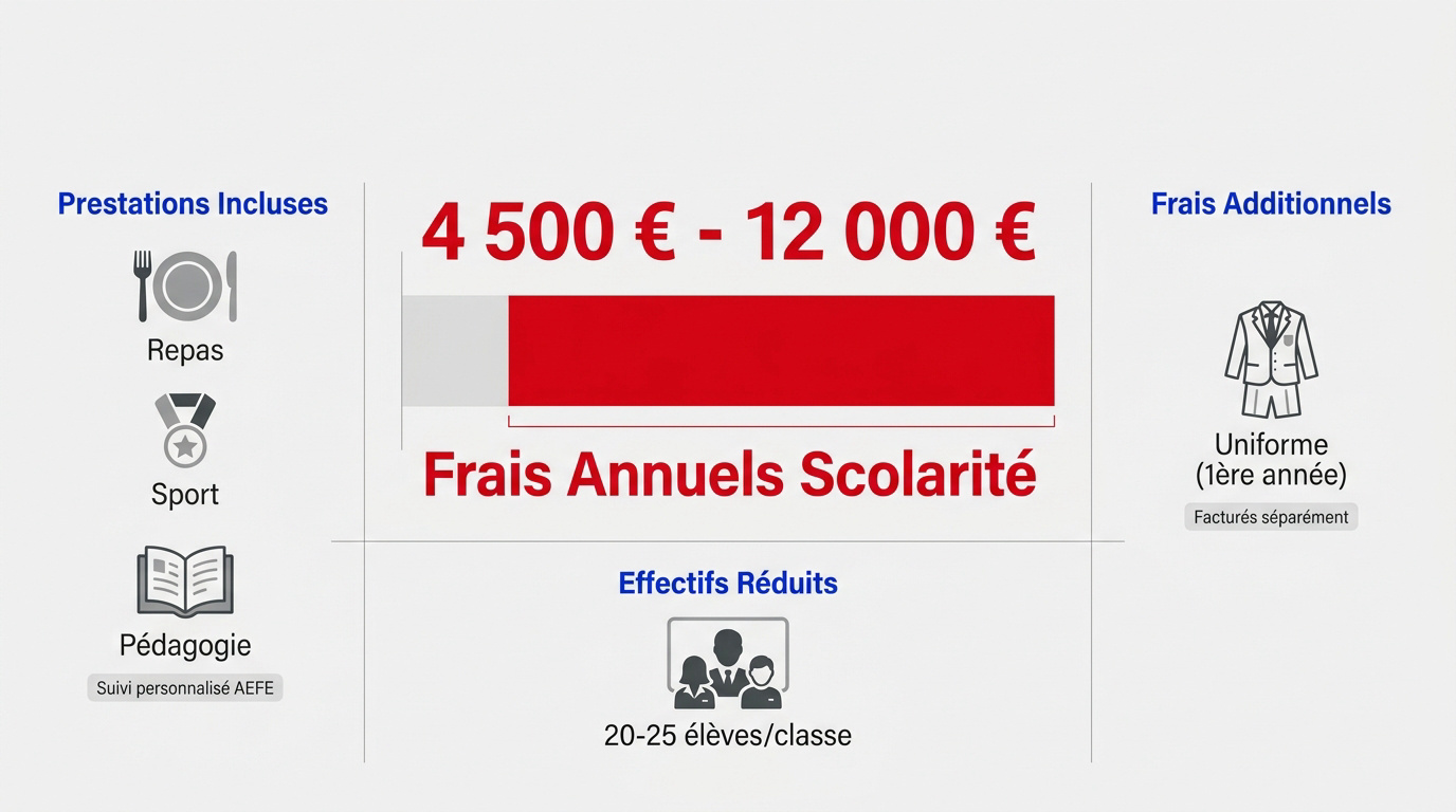 Détail des frais de scolarité et prestations incluses dans les écoles françaises en Thaïlande