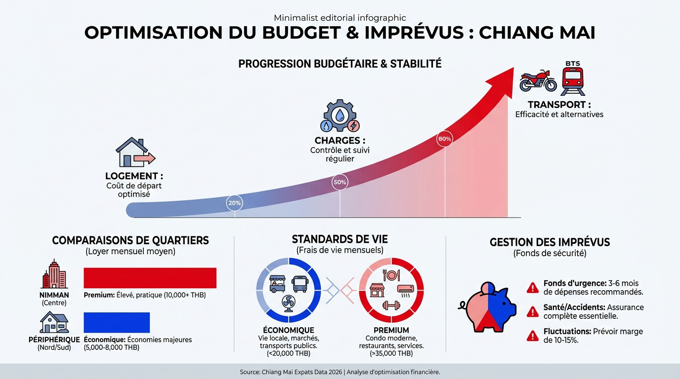 Gestion du budget et des imprévus financiers pour une installation à Chiang Mai