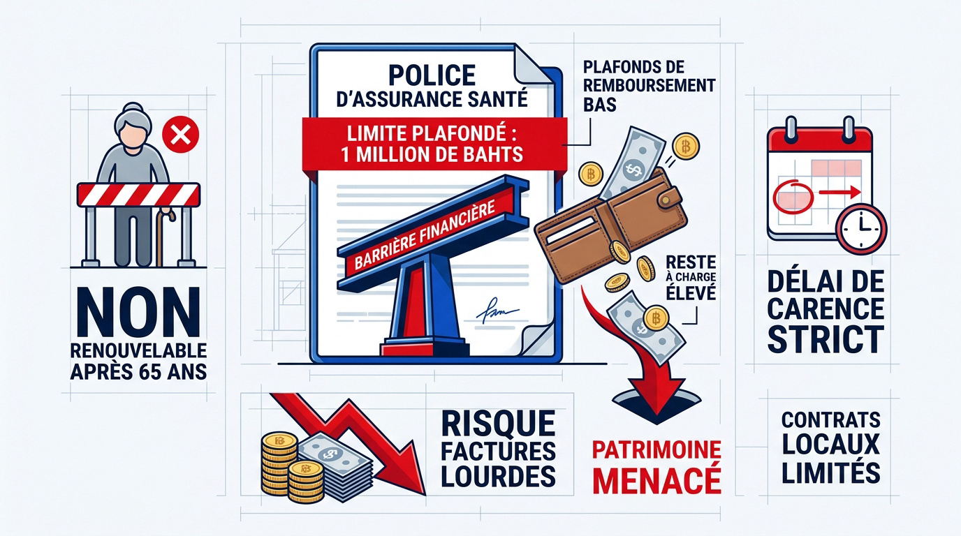 Risques financiers liés aux plafonds de remboursement des assurances santé en Thaïlande