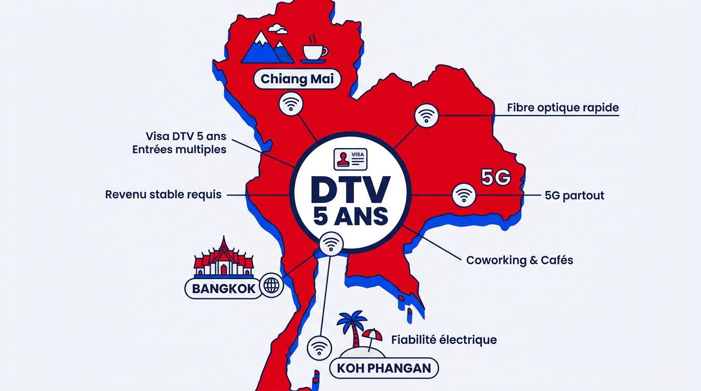 Visa DTV Thaïlande pour digital nomad