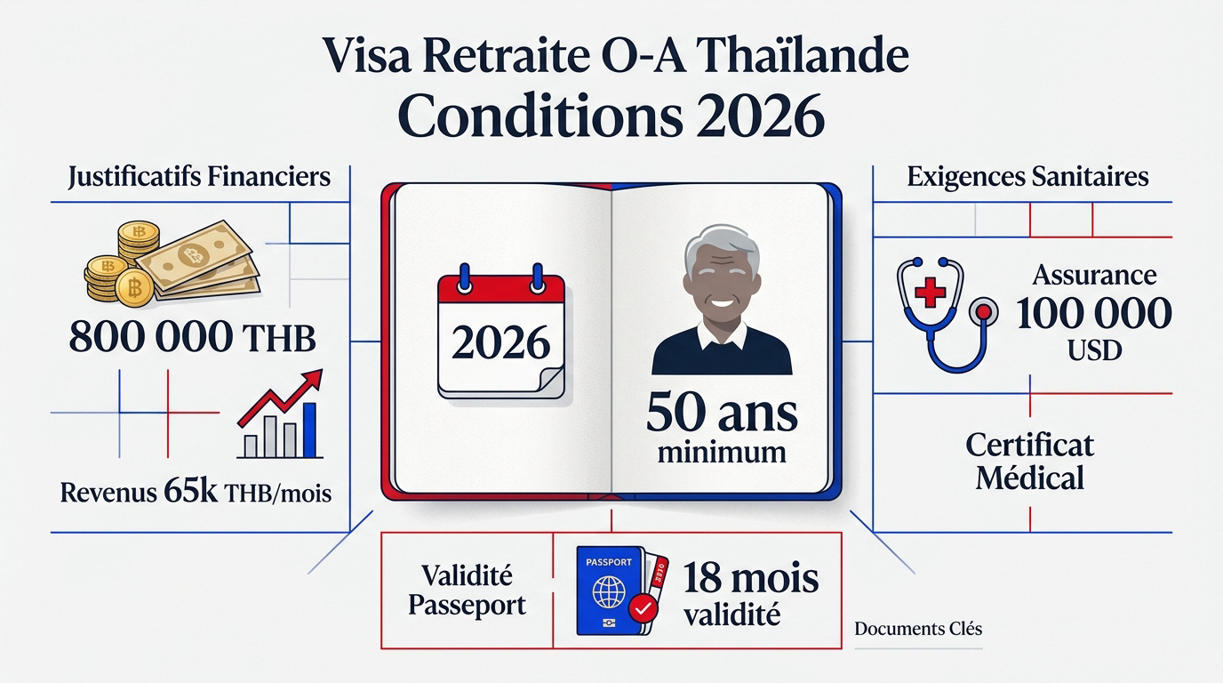 Formalités de renouvellement du visa retraite O-A en Thaïlande