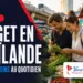Couple expatrié comparant ses achats sur un marché thaïlandais pour réduire son budget quotidien