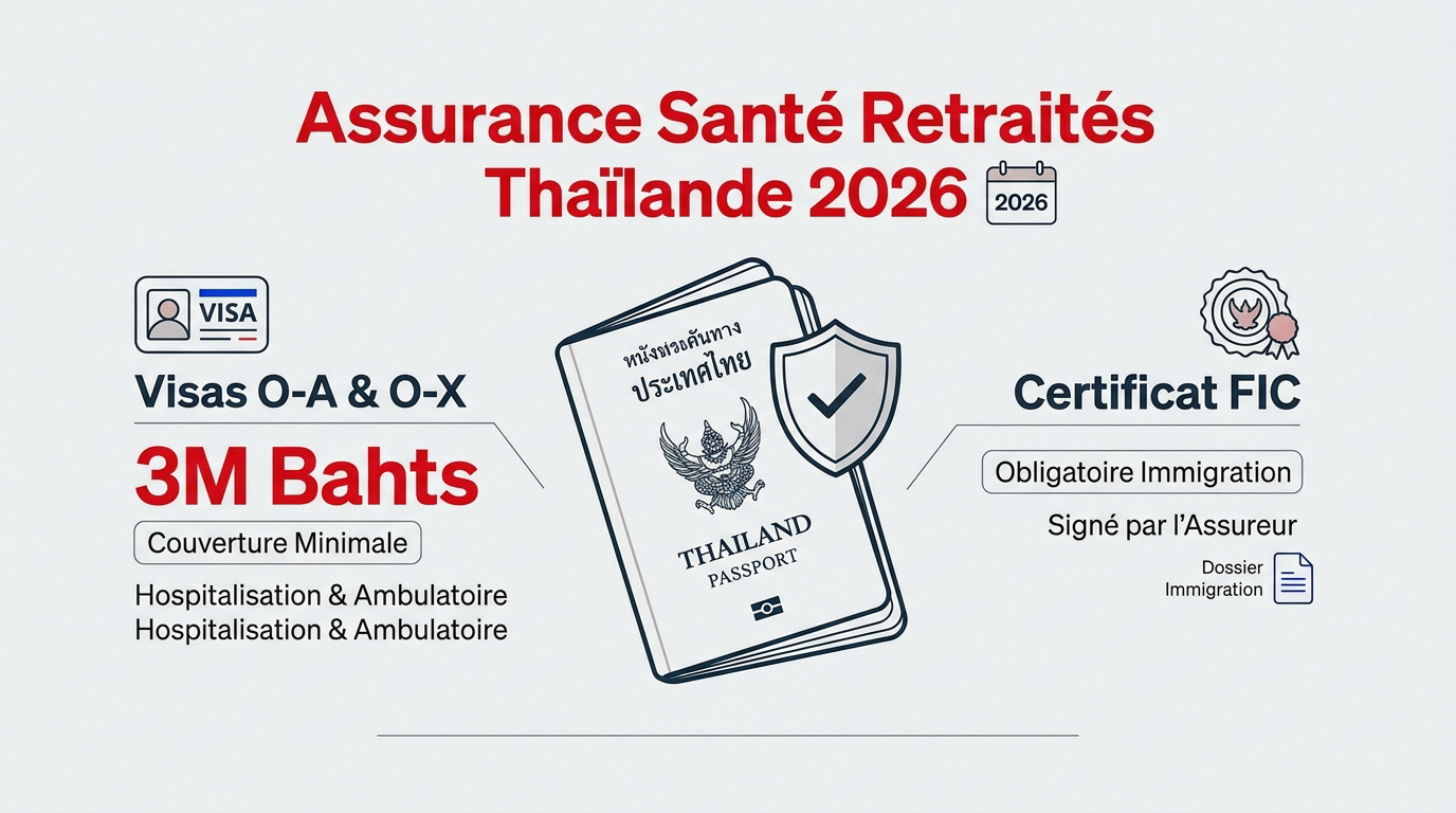 Retraités seniors consultant des documents d'assurance santé en Thaïlande
