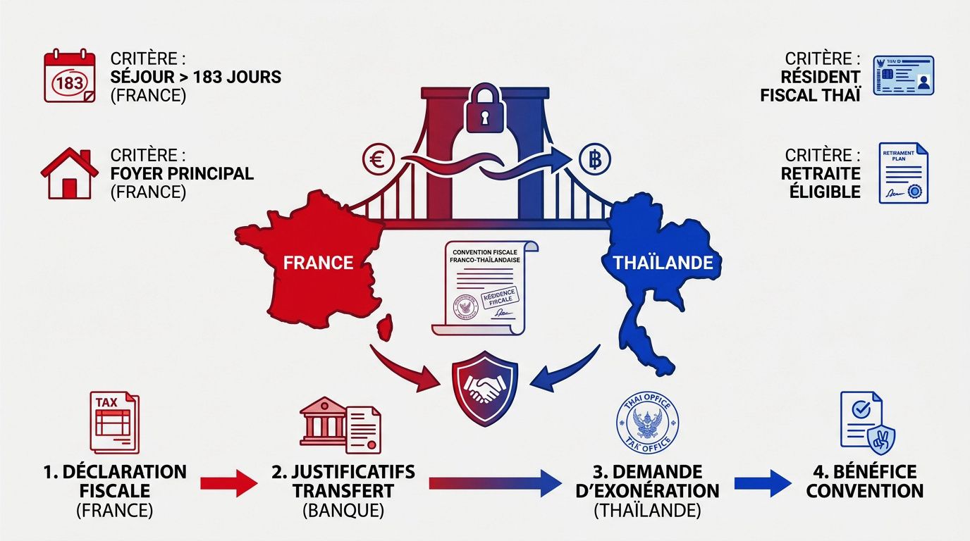Explication de la convention fiscale franco-thaïlandaise pour les retraités expatriés