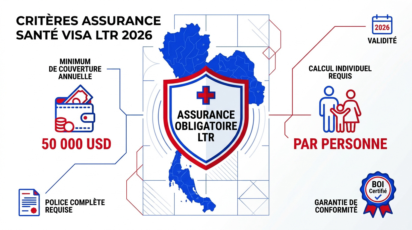 Critères de l'assurance santé obligatoire pour le visa LTR en Thaïlande
