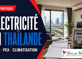Facture d electricite en Thailande avec compteur, climatisation et logement