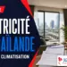 Facture d electricite en Thailande avec compteur, climatisation et logement