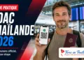 TDAC Thailande 2026 : formulaire officiel sur smartphone a l aeroport