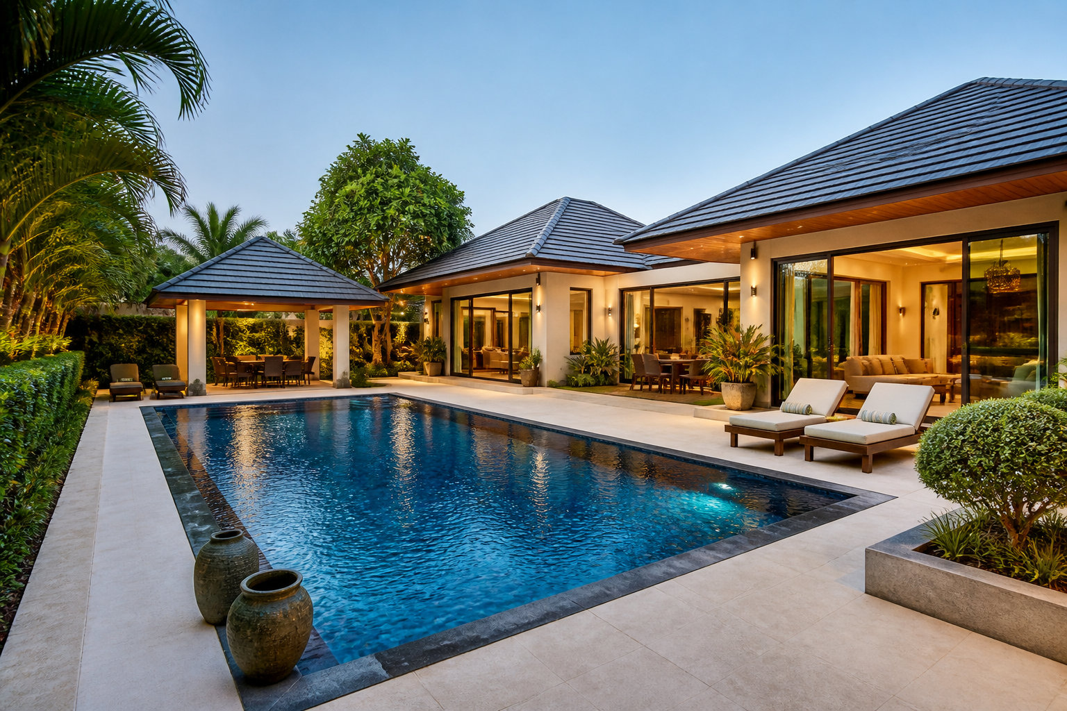 East Pattaya : l'espace et les villas privées