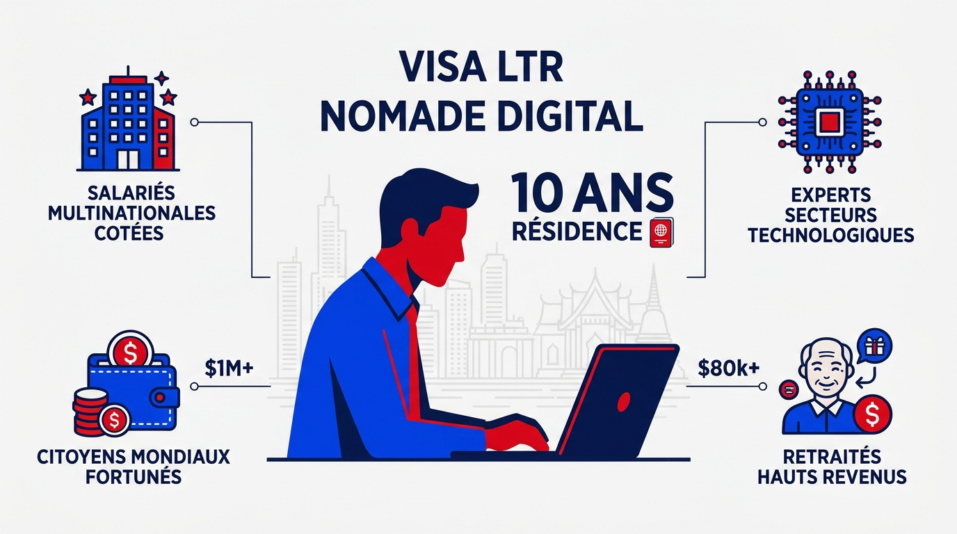 Critères d'éligibilité pour le visa LTR en Thaïlande pour les nomades digitaux