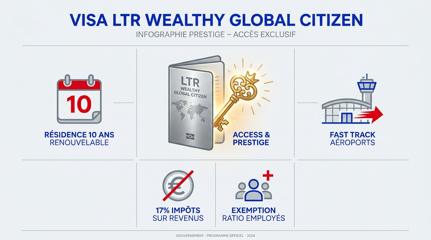 Avantages clés du visa LTR Wealthy Global Citizen en Thaïlande