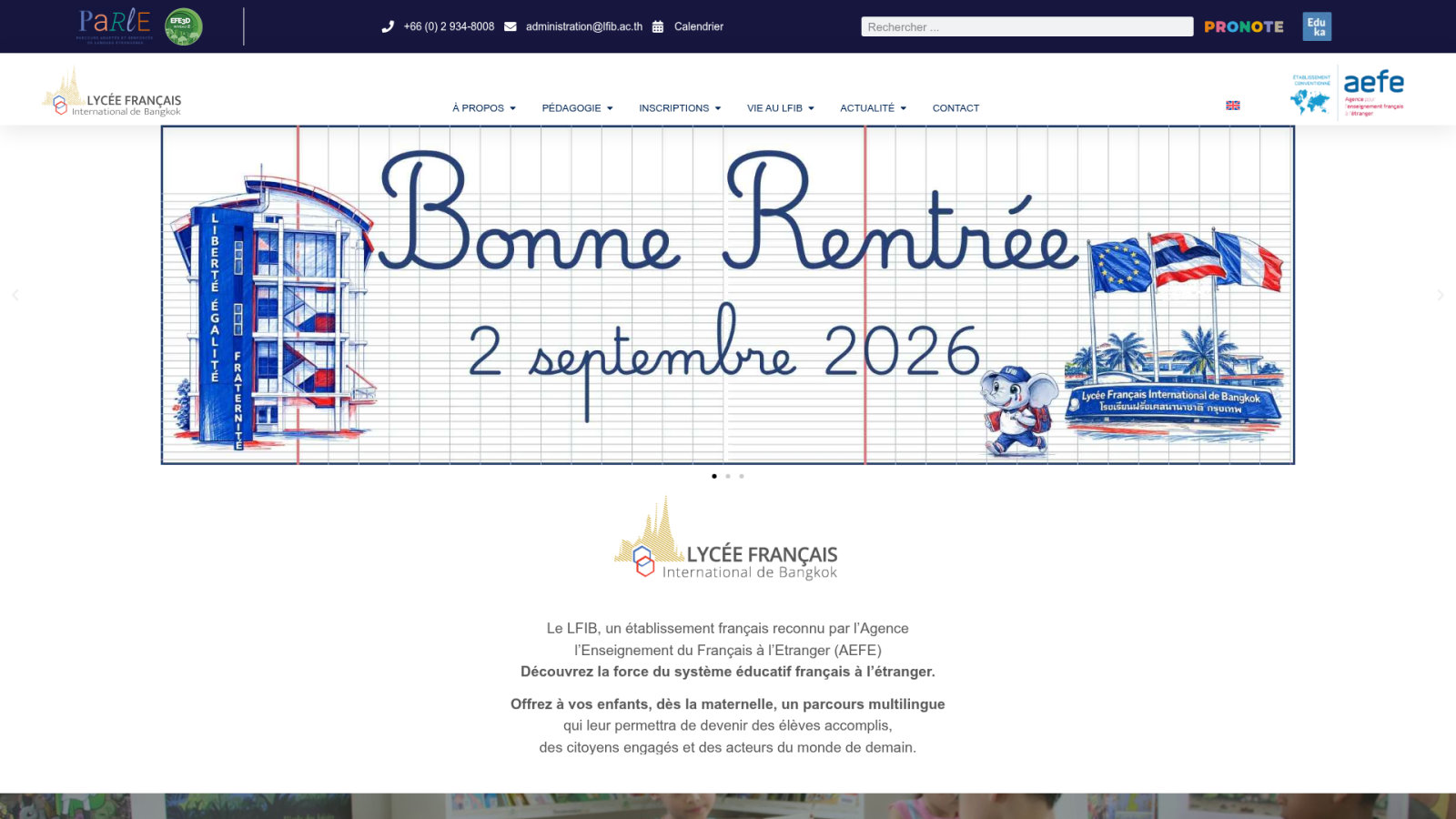 Lycée français international de Bangkok : la continuité du système AEFE