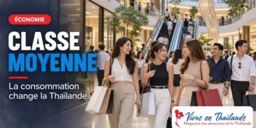 Classe moyenne thaïlandaise dans un centre commercial moderne à Bangkok