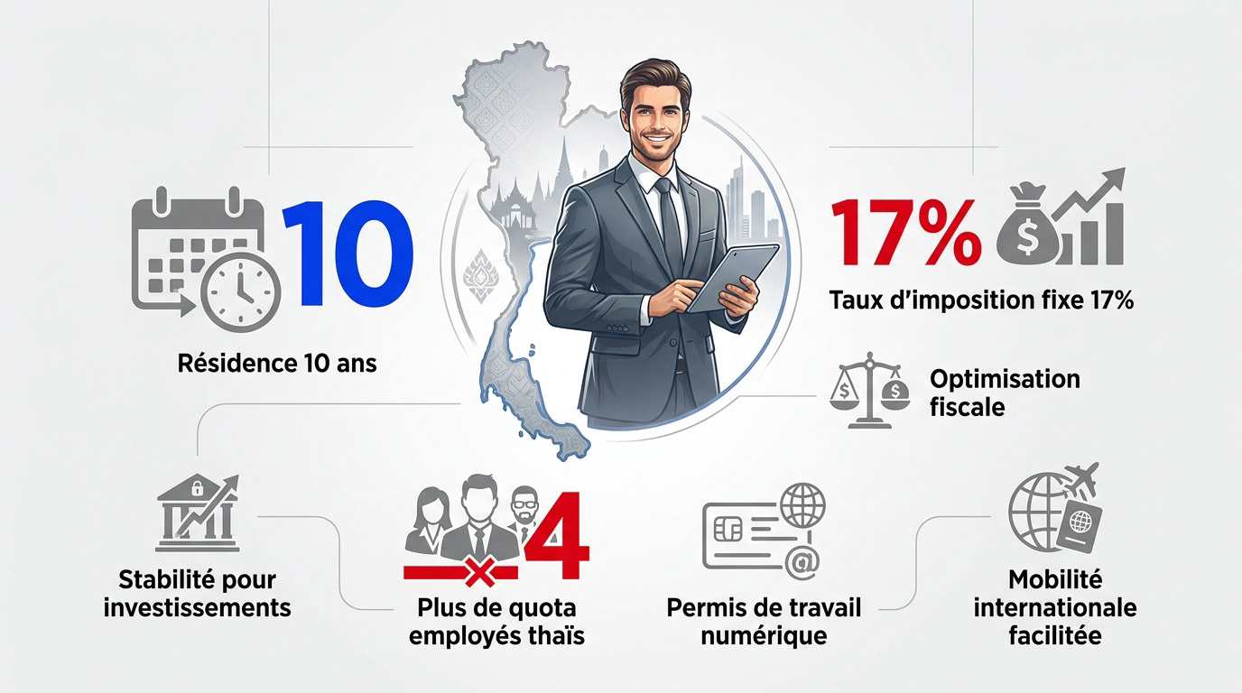 Avantages du visa LTR pour les entrepreneurs en Thaïlande