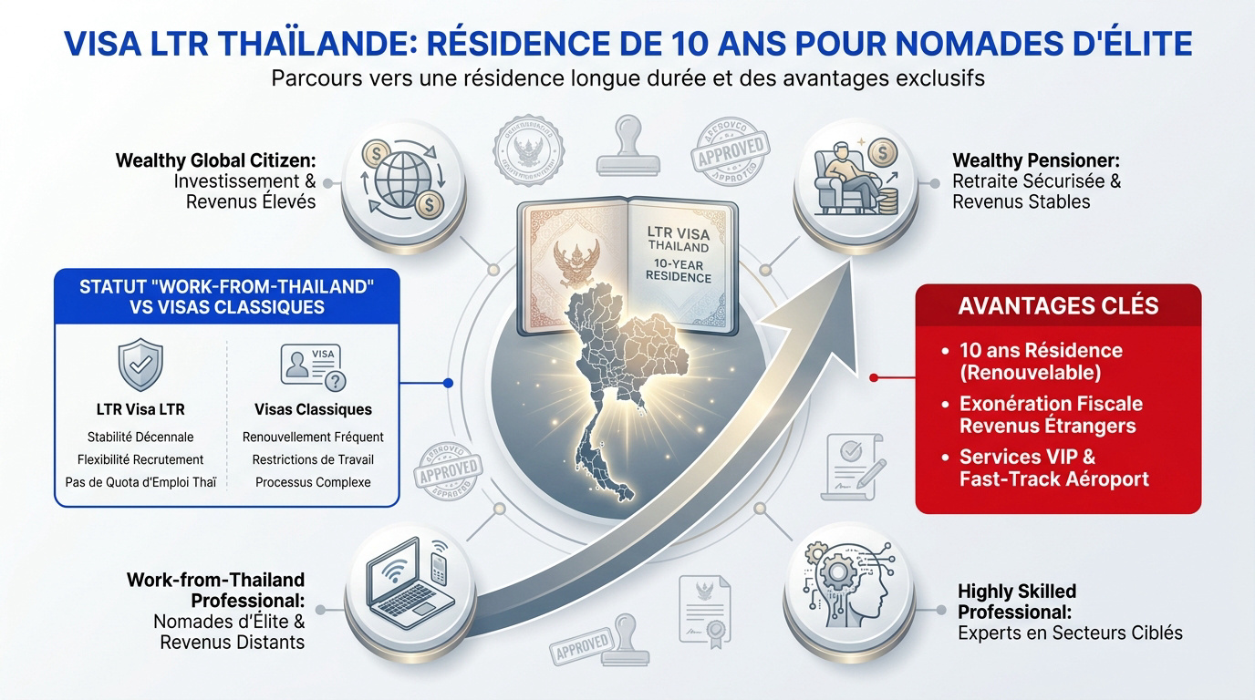 Visa LTR Thaïlande pour les professionnels en télétravail et nomades digitaux