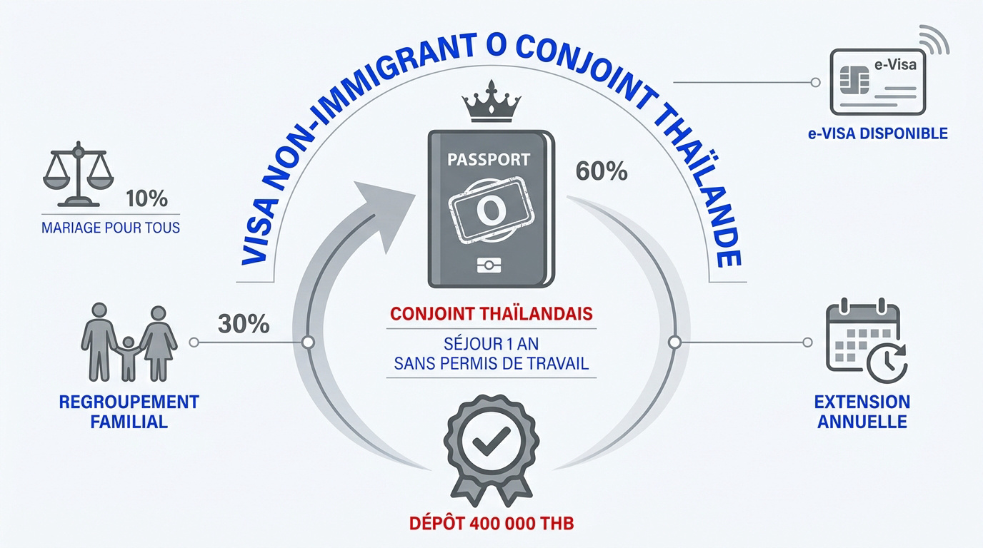 Procédure et conditions du visa non-immigrant O pour conjoint en Thaïlande en 2026