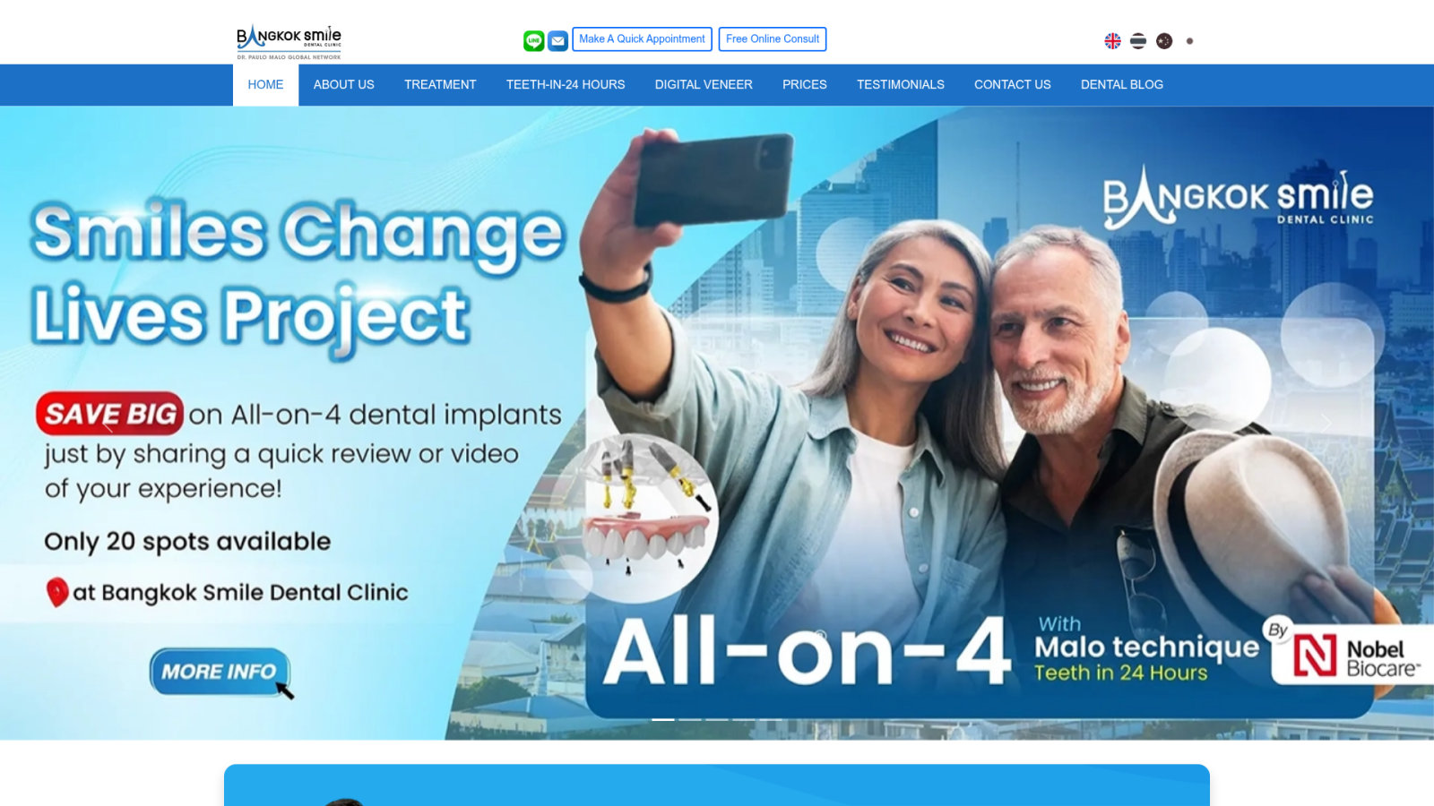 Bangkok Smile Dental Clinic : le leader des réhabilitations All-on-4