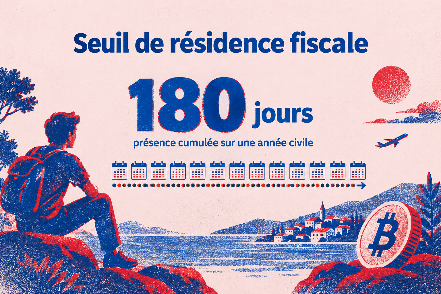 Le seuil indiqué est de 180 jours de présence cumulée en Thaïlande sur une année civile pour être résident fiscal thaïlandais.